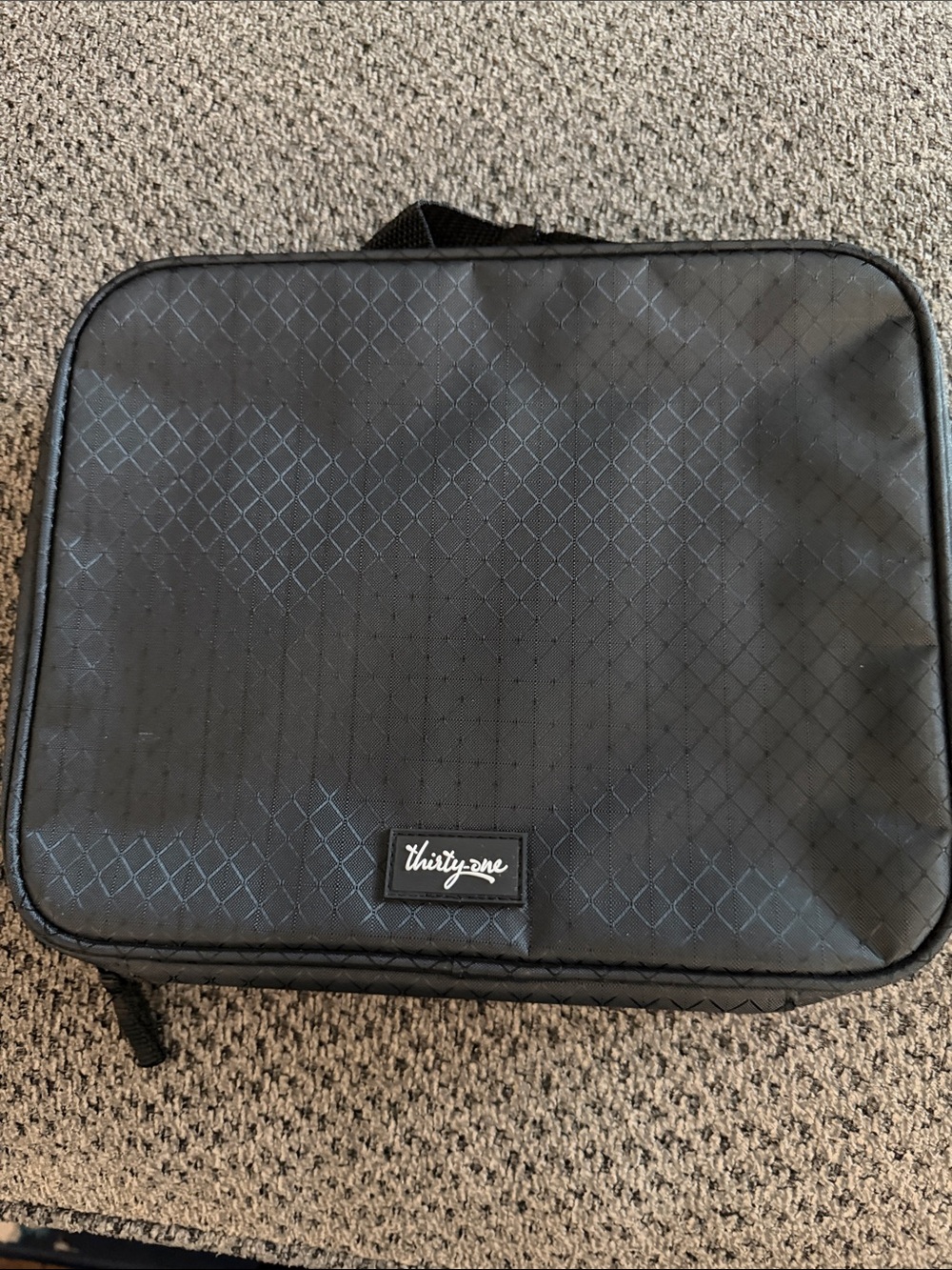 Thirty-One Black insulated zippered lunch  Bag
